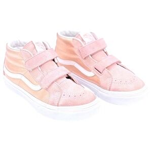 Vans Sk8-Hi Zip Toddler Shoes Rose Gold Pink Suede Hook and Loop Sz‎ 3 US Kids